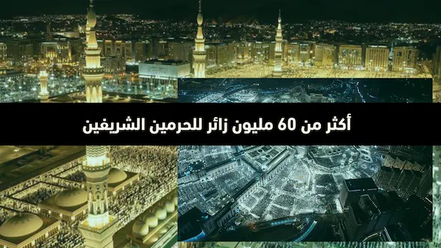 أكثر من 60 مليون زائر للحرمين الشريفين