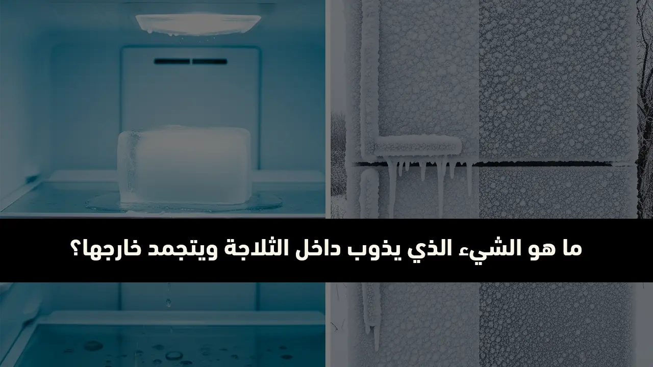 ما هو الشيء الذي يذوب داخل الثلاجة ويتجمد خارجها؟ الإجابة